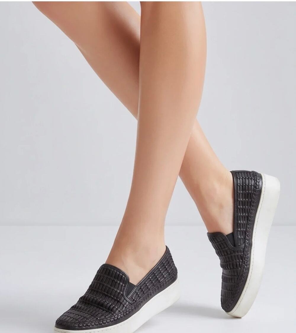 Vince quiet luxury chic leather Stafford Woven Platform Size 8.5